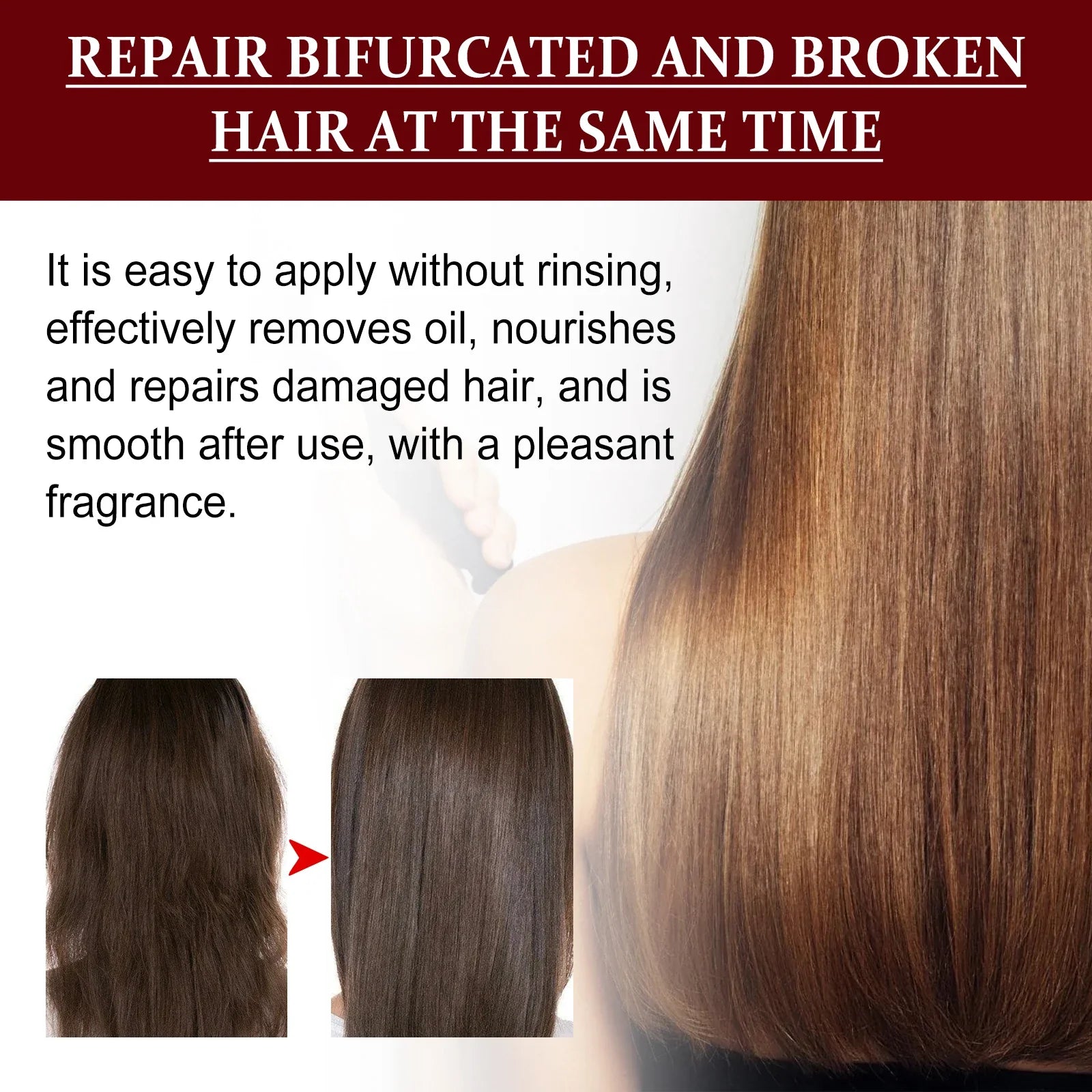 Hair Smoothing Essence Conditioner Improve Dryness Curly Leave-in Repair Keratin Hair Damaged Hair Treatment Nourishing Serum