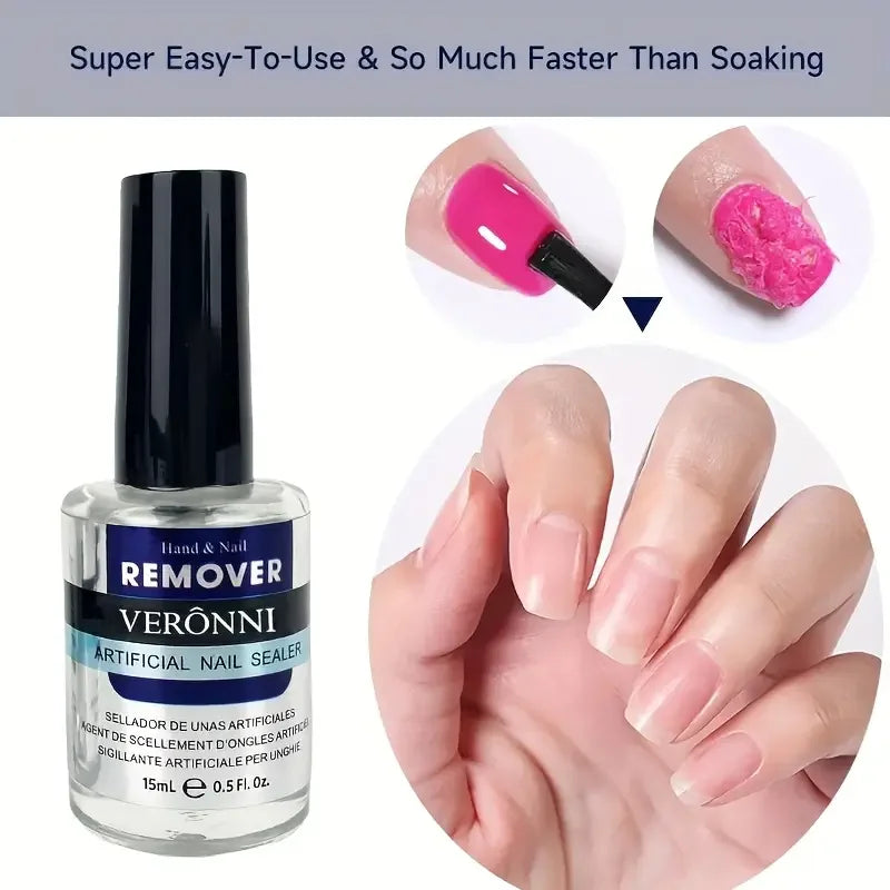 15ML Nail Gel Polish Fast Remover Gel Polish Soak Off UV LED Cleaner Function Gel Remove Manicure For Home Use or Nail Salons