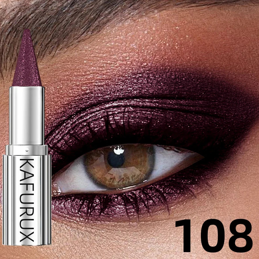 12 Colors Metallic White Black Purple Eyeshadow Pencil Glitter 1pc  Liner Pen Highligter Long Lasting Blue Cream Eye Shadow