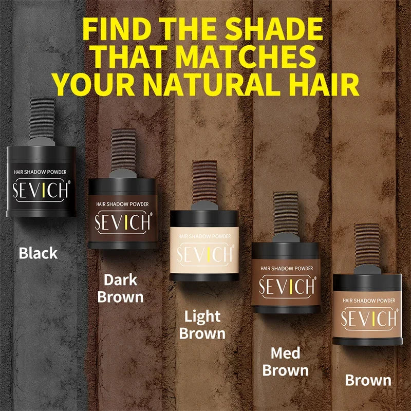 SEVICH10g Hairline Powder Root Cover Up Black Waterproof Hair Shadow Powder Natural Cove Hair Loss Hairline Shadow Conceale Gift