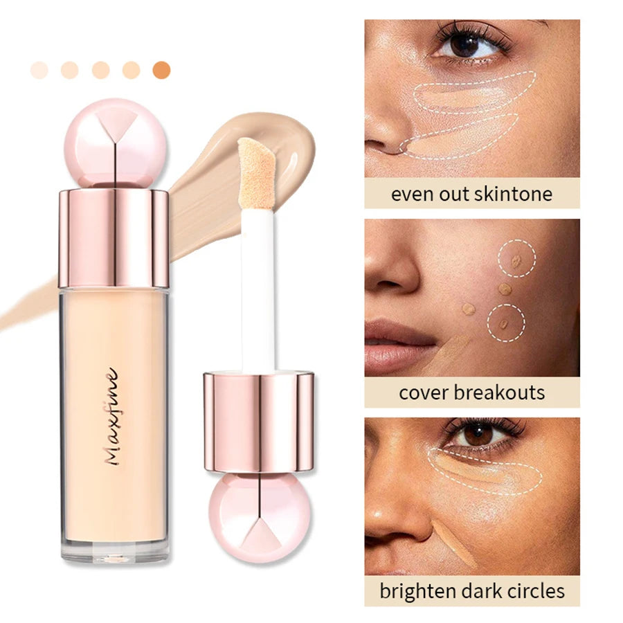 Concealer with Pore Blurring Moisturizing Oil Control Long Lasting Sweat Resistant Non Transfer for Covering Facial Blemishes