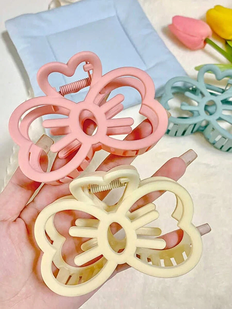 New Candy Color Cat Bow Hair Clip Plastic Claw Clip Fashion Crab Hair Clip For Girls Sweet Hair Claw Women Hair Accessories