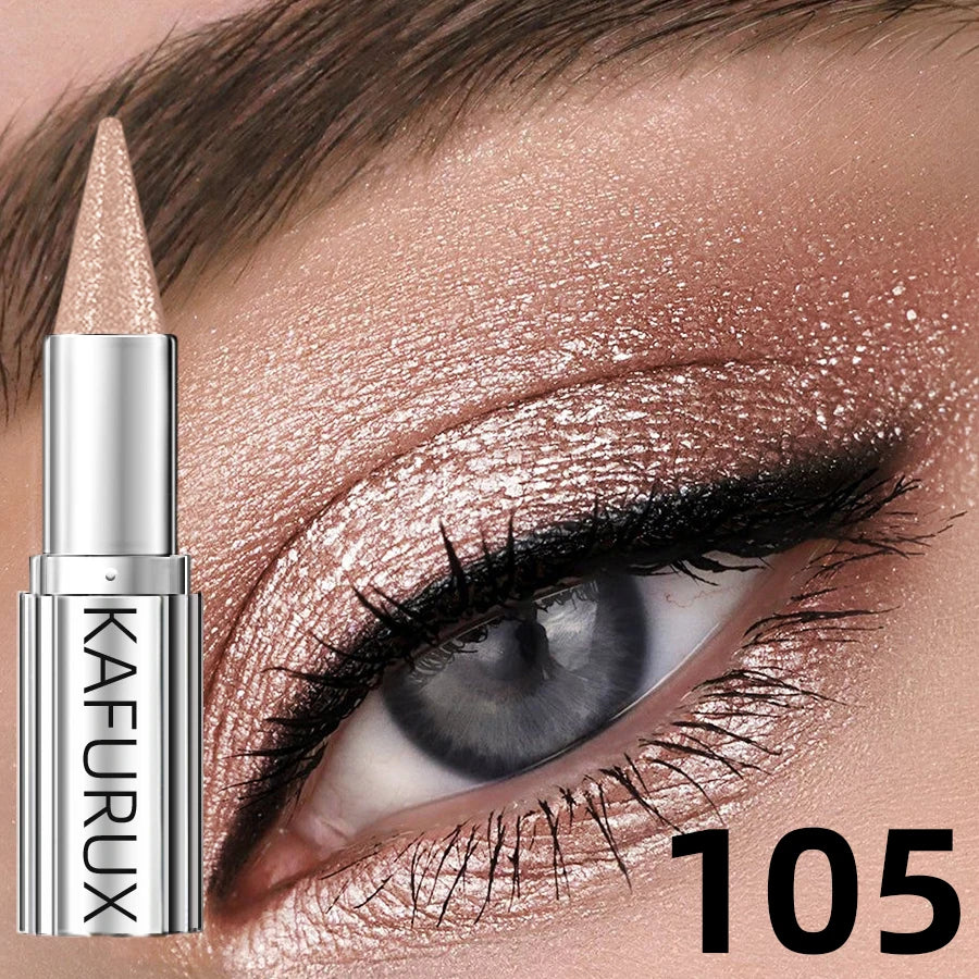 12 Colors Metallic White Black Purple Eyeshadow Pencil Glitter 1pc  Liner Pen Highligter Long Lasting Blue Cream Eye Shadow