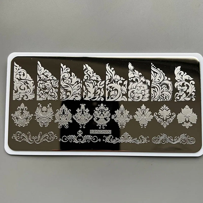 XMQ Nail Art Stamping  Plates Carton Flowers Template