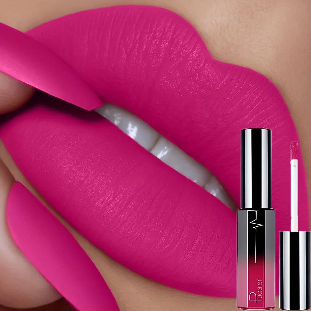 Velvet Lip Tint Matte, Waterproof Long Wear, Non-Stick Cup, Smudge-Proof, Highly Pigmented, Smooth Finish