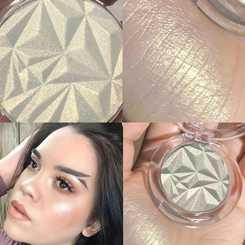 Brightening Glitter Highlighter Powder Face Shimmer Long Lasting Waterproof Monochrome Pearlescent High Contouring Makeup Women