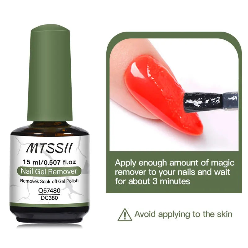 15ml Magic Remover Nail Gel Polish Remover UV Gel Polish Delete Magic Burst Nail Gel Remover Semi Permanent Polish Varnish