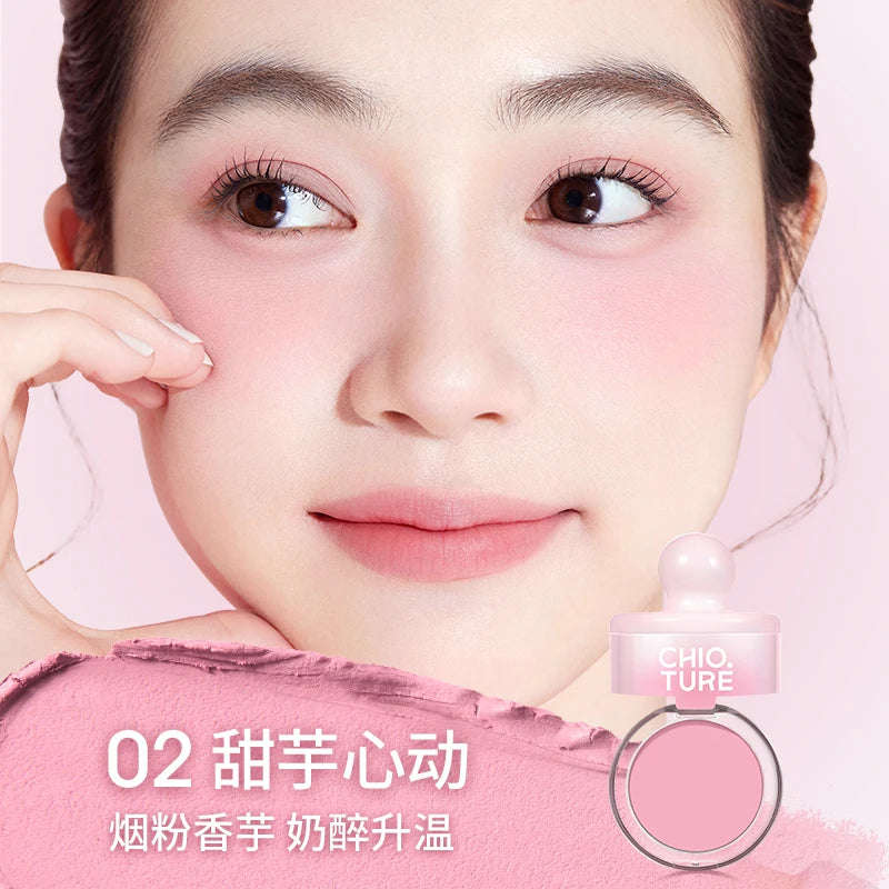 CHIO TURE Blush Makeup Blusher Cream Highlighter Contour Cute Long Lasting Vegan Makeup Korean
