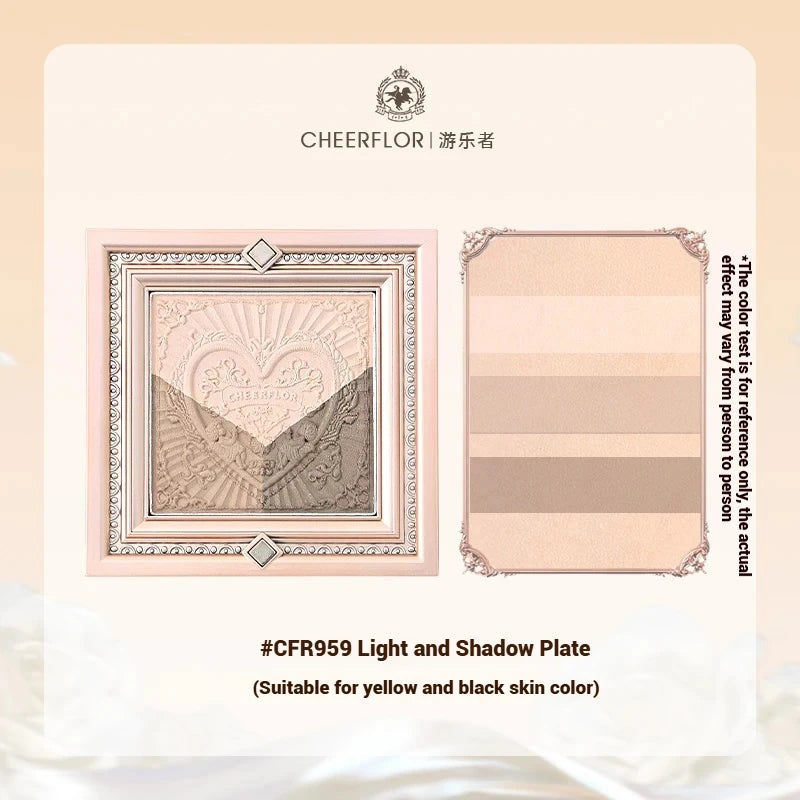 CHEERFLOR Little Angel Contour Shadow & Highlight Palette Face Mate Iluminador Bronzer Makeup Concealers 7g