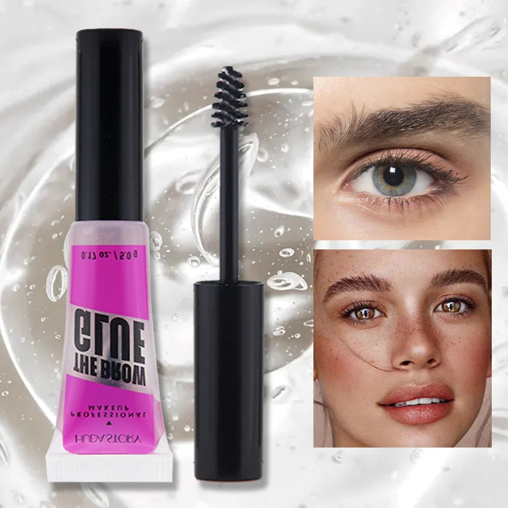 HUDA STORY Eyebrow Shaping Gel Transparent Waterproof Eyebrow Shaping Gel Natural Long Lasting 3D Eyebrow