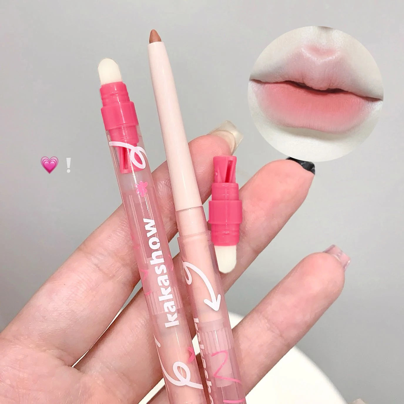 1pc Nude Brown Matte Lipliner Pencil with Brush Waterproof 3D Lip Liner Plumping Tint Contouring Milk Peach Lipstick Pen Makeup