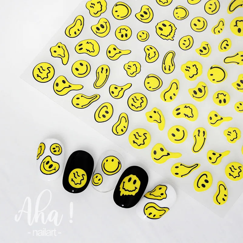 1Pcs Star/Moon/Cross Nail Art Stickers Gold/Silver Holographic Star Nail Decals Self-Adhesive 3D Manicure Decor