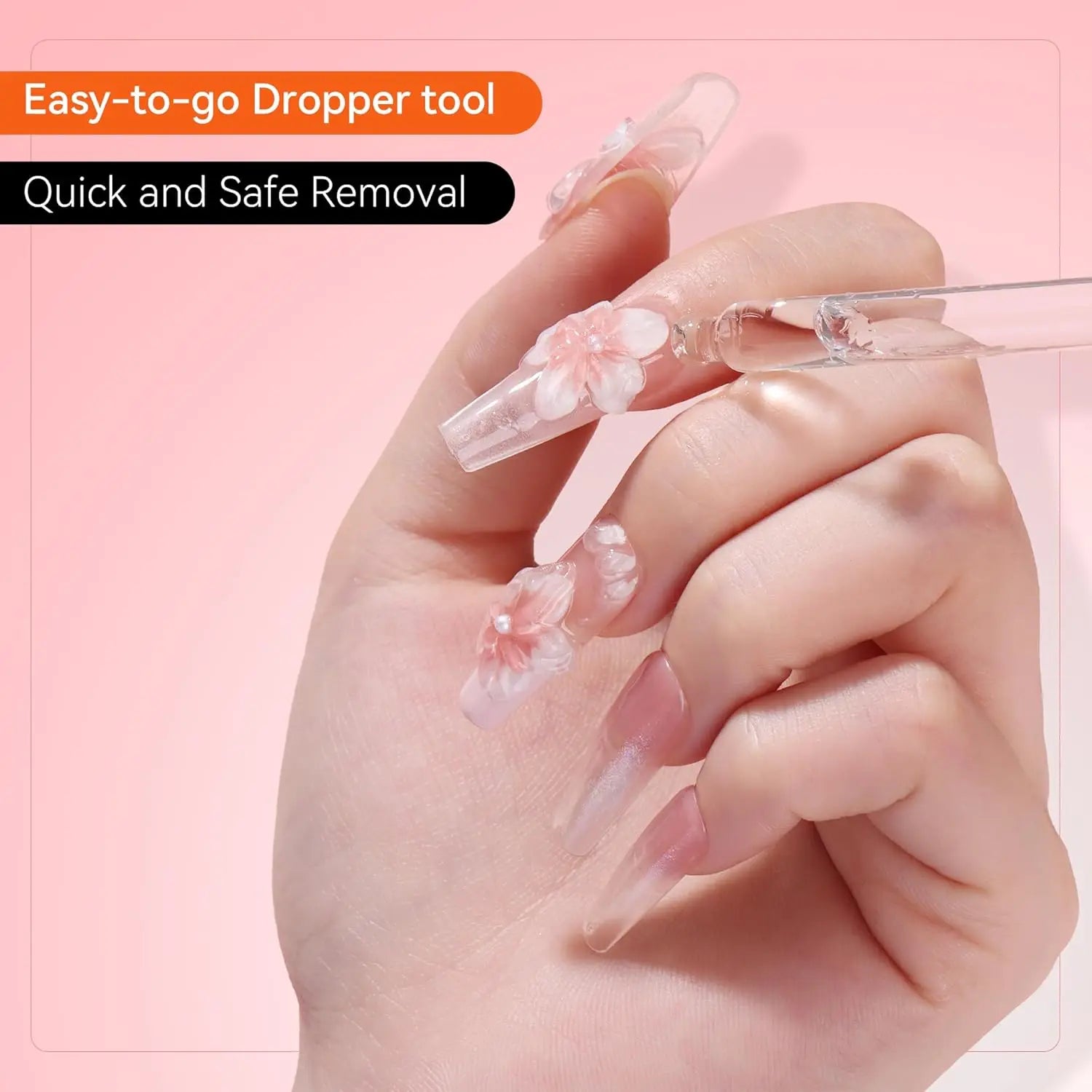 Makartt Super Strong Nail Glue and Glue Remover ,Quick Glue Debonder | Easy Removal with a Dropper Applicator For Press On Nails