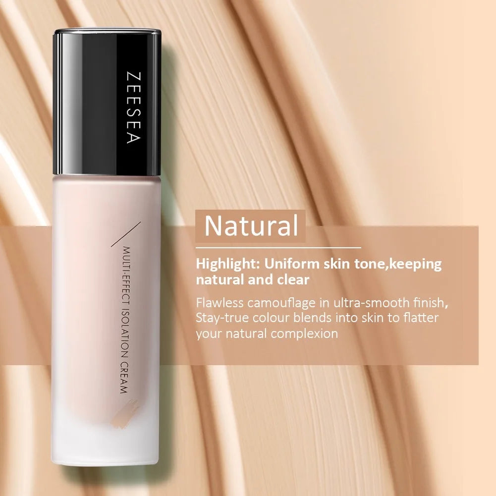ZEESEA 3in1 Primer Concealer BB Cream Makeup Base Natural Liquid Foundation  Longlasting Invisible Pores Whitening Grooming