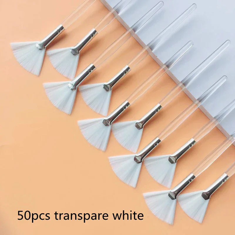 10/20/50pcs Fan Shape Foundation Makeup Brushes Multifunctional Facial Mask Brush Essential Oil Women Beauty Makeup Tools Brush