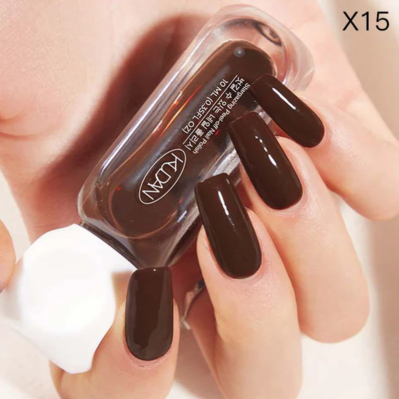 10ml Colorful Water-Based Peel Off Nail Polish No Need Lamp Red Pink Glitter Nails Art All For Manicure Nail Aupplies Varnish