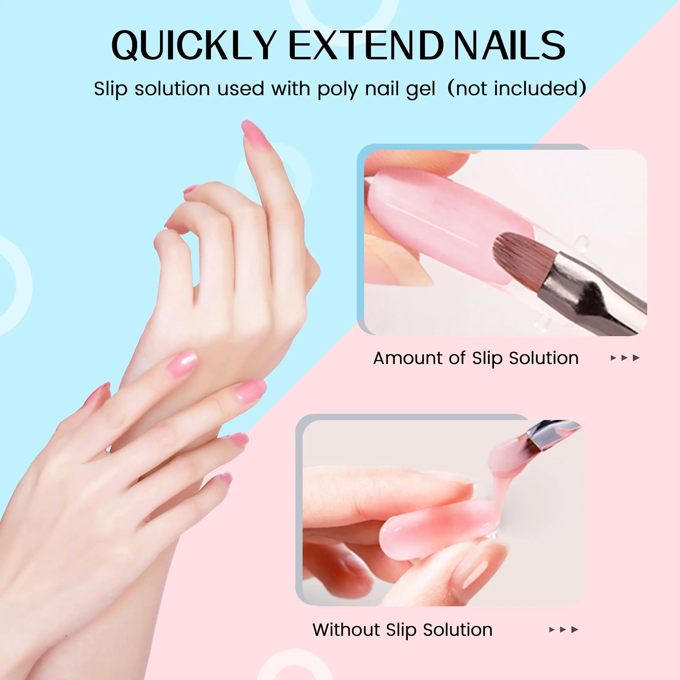 HL 75ml Slip Solution for Poly Gel Builder Acrylic Gel Brush Cleaner Quickly And Thoroughly Remove Nail Polish