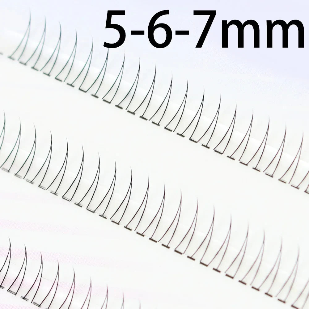 J Curl V Shape Black Under Eyelash Comic Eye Lashes Natural Bottom Lashes Soft Manga Eyelashes Bunches Eyelash Clusters Korean