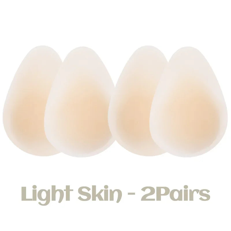 No Glue Sticky Nipple Cover Plunge Droplet Invisible Bra Ultra Thin Seamless Silicone Nubra Stickers Lifting Breast Pads Pasties