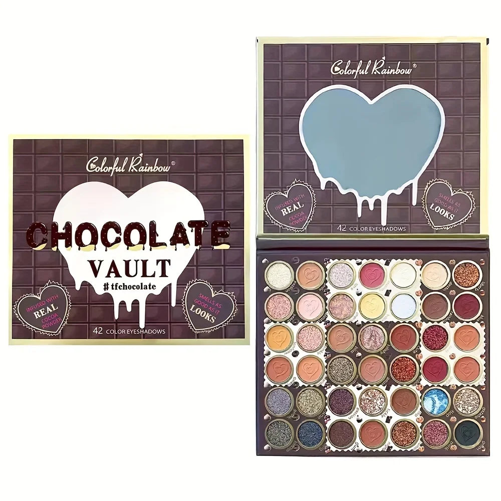 42 Colors Rainbow Eyeshadow Palette - Makeup Matte Metallic Shimmer Glitter Eye Shadow Palettes - Ultra Pigmented Powder Bright
