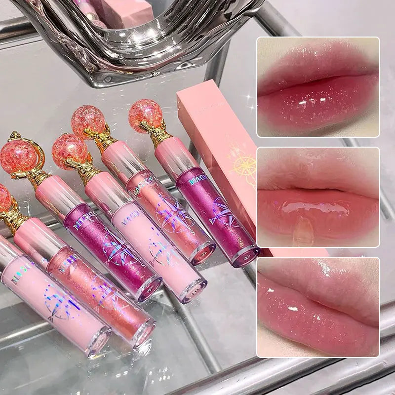 MAGIC CASA Shimmering Lip Gloss — Hydrating and Moisturizing Lip Makeup, Long-Lasting Waterproof Mirror Finish, Non-Sticky Plumping Glass-Like Shine
