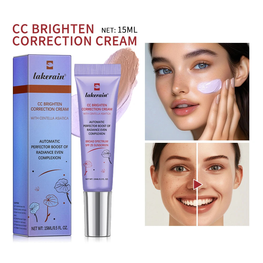 3Colors CC Cream Liquid-Based Full Coverage Cream Waterproof Long-Lasting Correct Redness Foundation erborian Korean Cosmetics