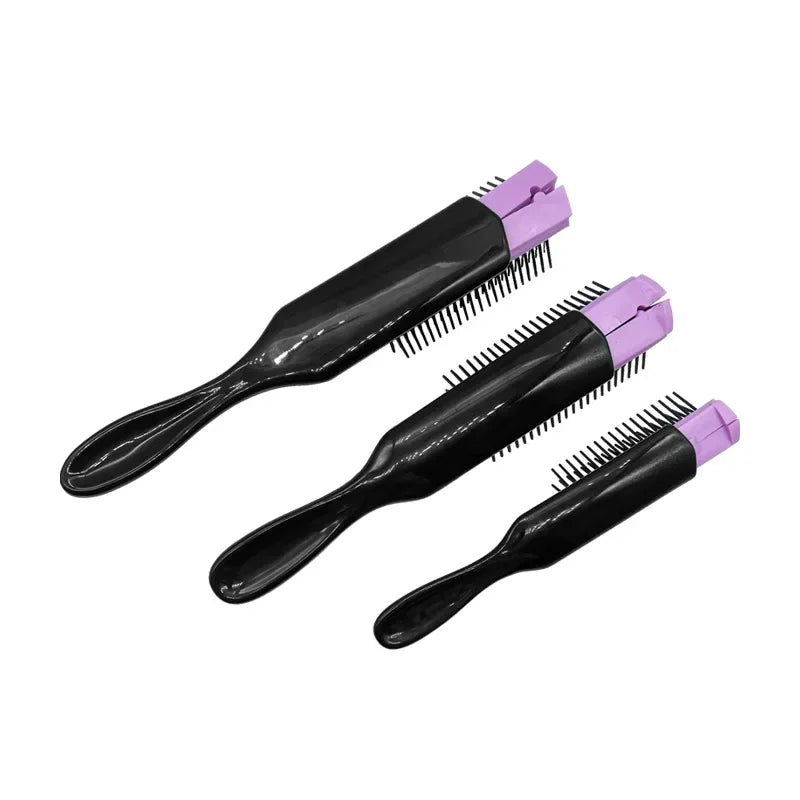 9-Row Denman Detangler Hairbrush for Scalp Massaging Wet Comb Use - Salon Quality Hair Brush for Straight Curly Hair - Unisex