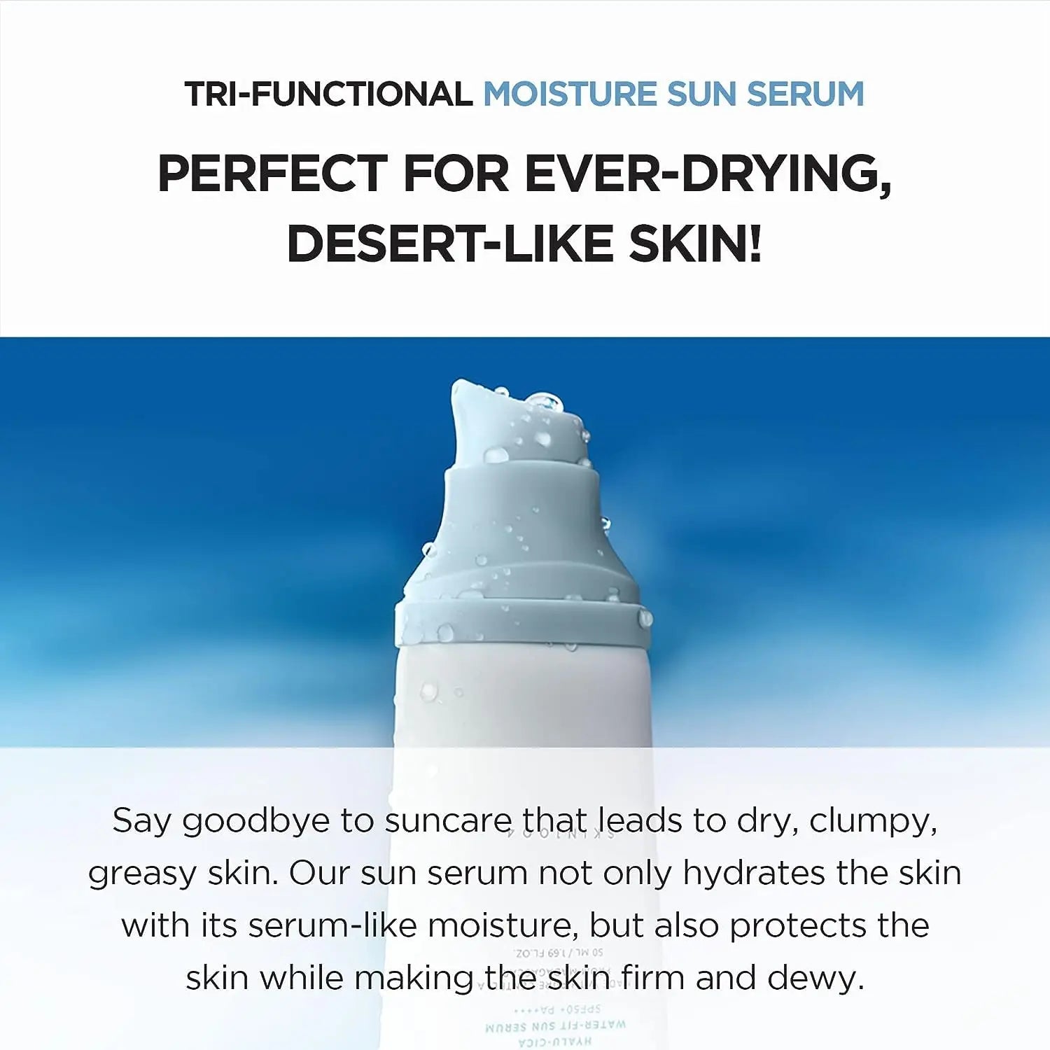 SKIN1004 Hyaluronic acid Centella asiatica water-based sunscreen moisturizing light nourishing Korean skin care products 50ML