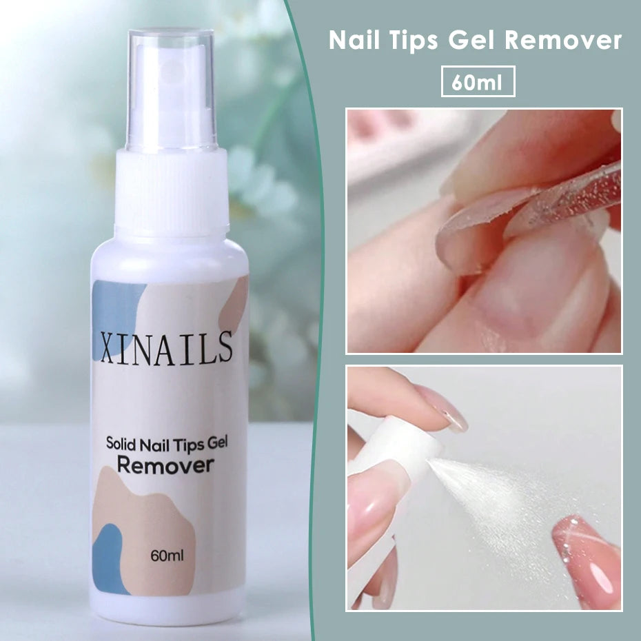 60ml Nail Tips Adhesives Gel Remover Liquids Easy To Soften Remover Press On Nails Gel Remover False Pro Nails Tip Remover Tools