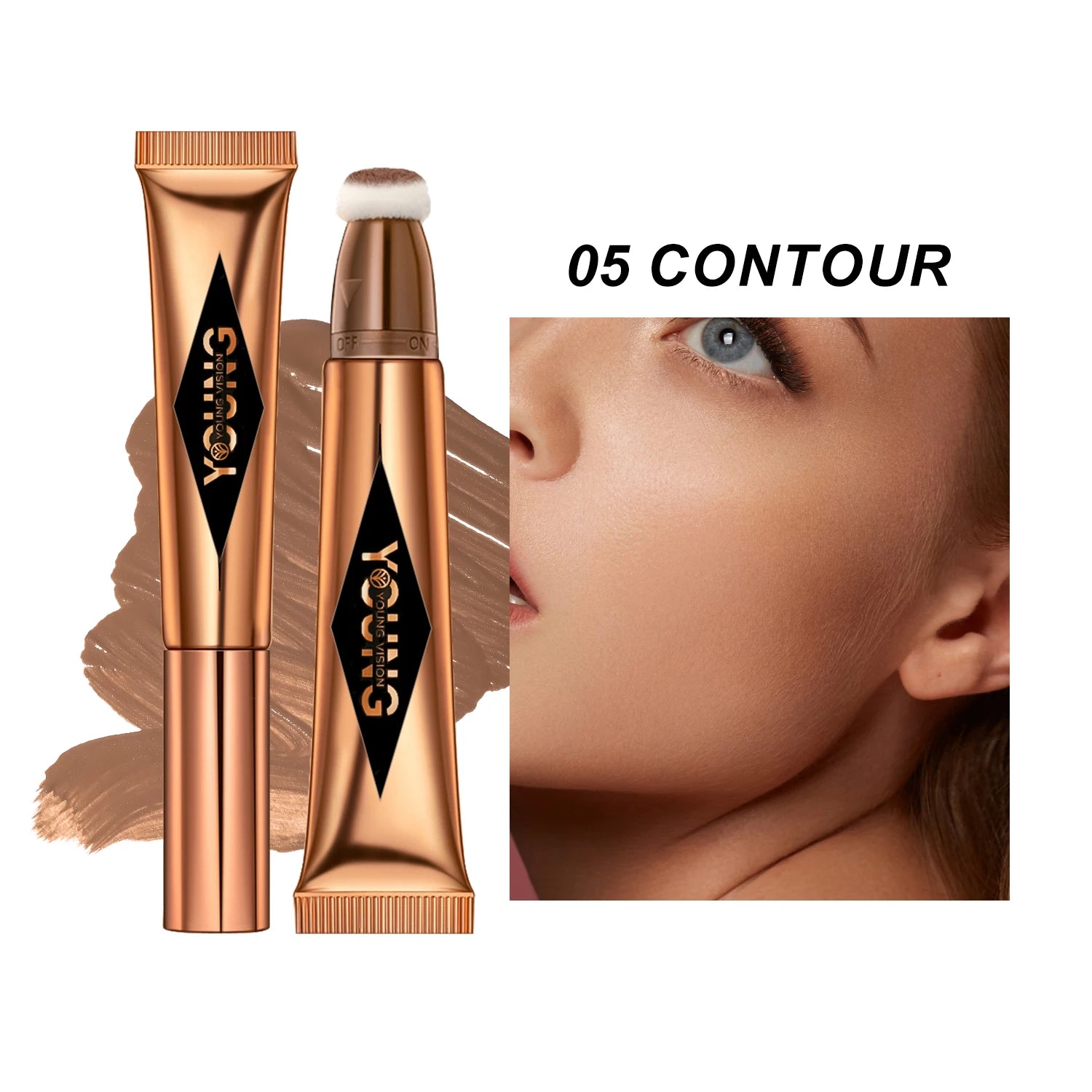 6-colour cushion cotton blush, skin-friendly highlighter that is not irritating, blends naturally without clumping.