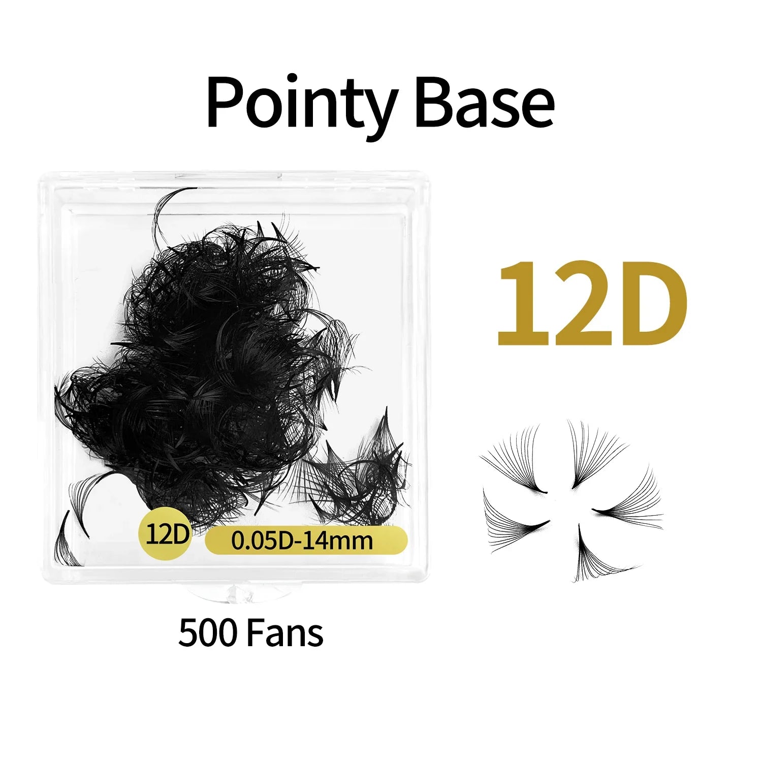 ABONNIE Loose 8D-20D Pointy Base Short Stem Premade Russian Volume Fans Faux Mink Premade Eyelash Extensions Makeup Cilios