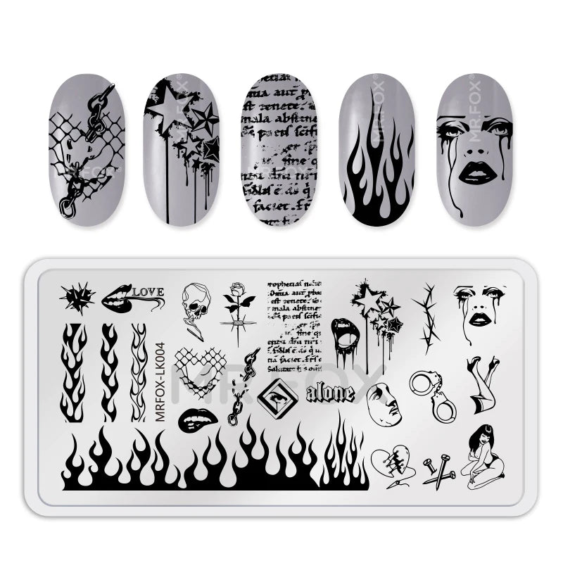 1PCS Blue Ocean Animal Nail Art Stamping Plates Fish Image Stencils for Nails Stamp Tools Manicure Template