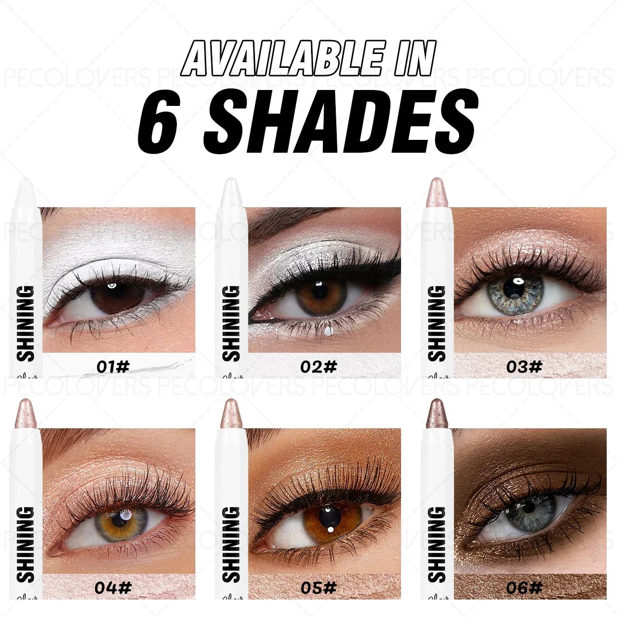 1PC Waterproof Glitter Shimmer Eyeshadow Stick - Pearly Highlighter Pen, Ideal for Stunning Eye Styles