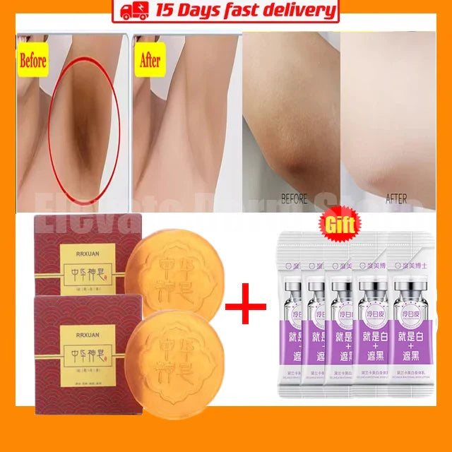 Body Whitening Soap Deep Clean Skin Chicken Skin Removal Soap Armpit Underarm Knees Bleaching Body Brighten White Care Products
