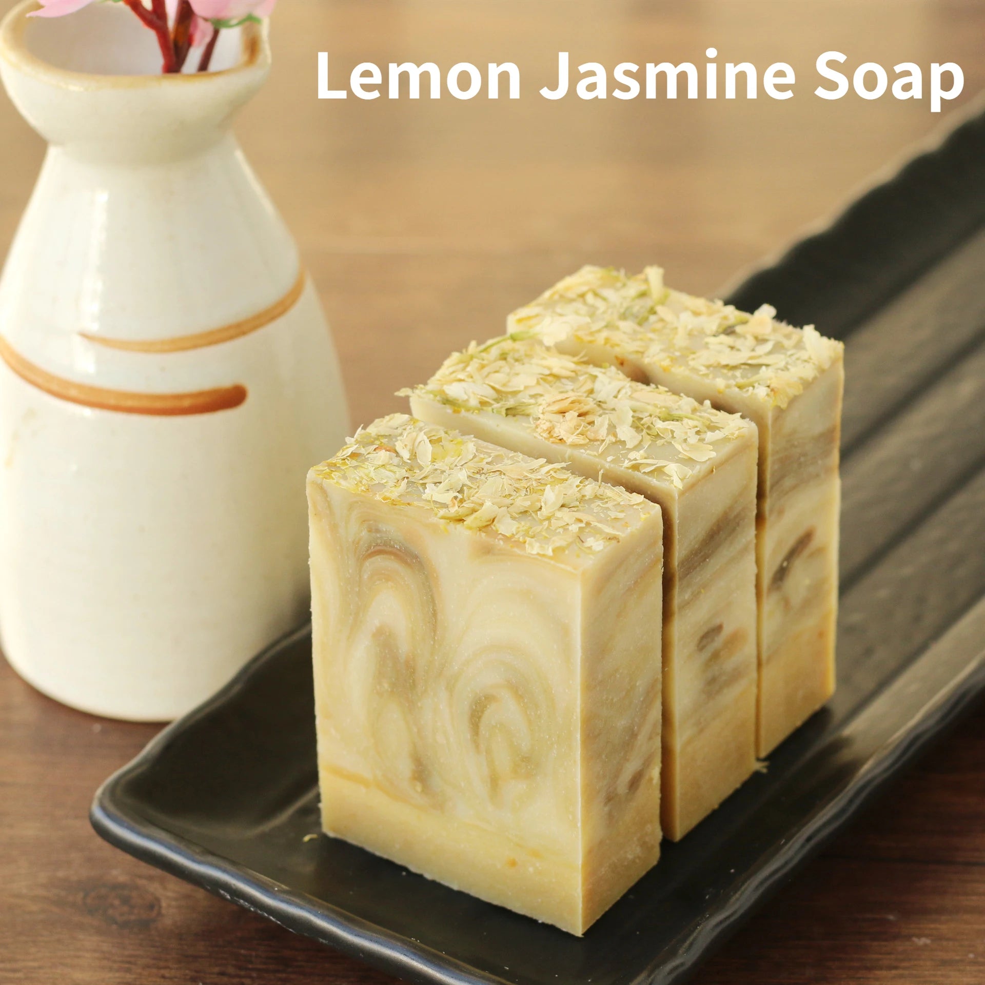 Handmade Gardenia Soap Rose Sea Salt Lemon Mint Jasmine Essential Oil Soap Low-temperature Cold Made Lavender 95g