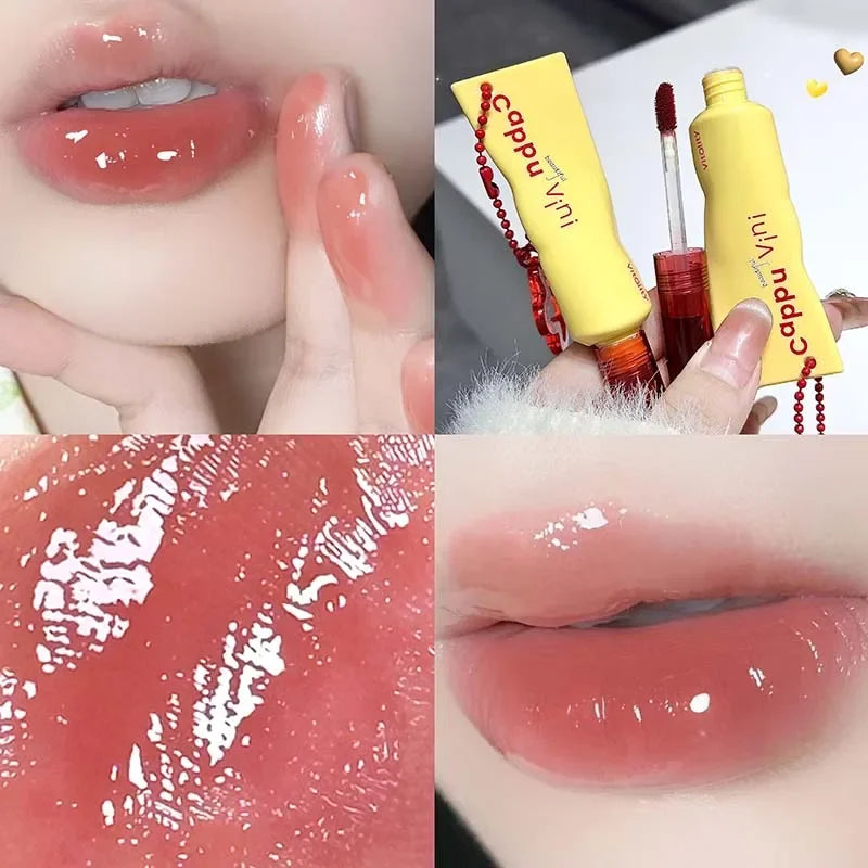 Mirror Water Liquid Lipstick Crystal Jelly Lip Gloss Moisturizing Sexy Lip Plumper Lip Tint Makeup Long Lasting Korean Cosmetics
