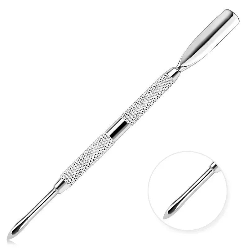 4pcs/set Pro Stainless Steel Nail Art Cutter Scissor 2 Ways Cuticle Clipper Pusher Dead Skin Remover Kit Manicure Pedicure Tools