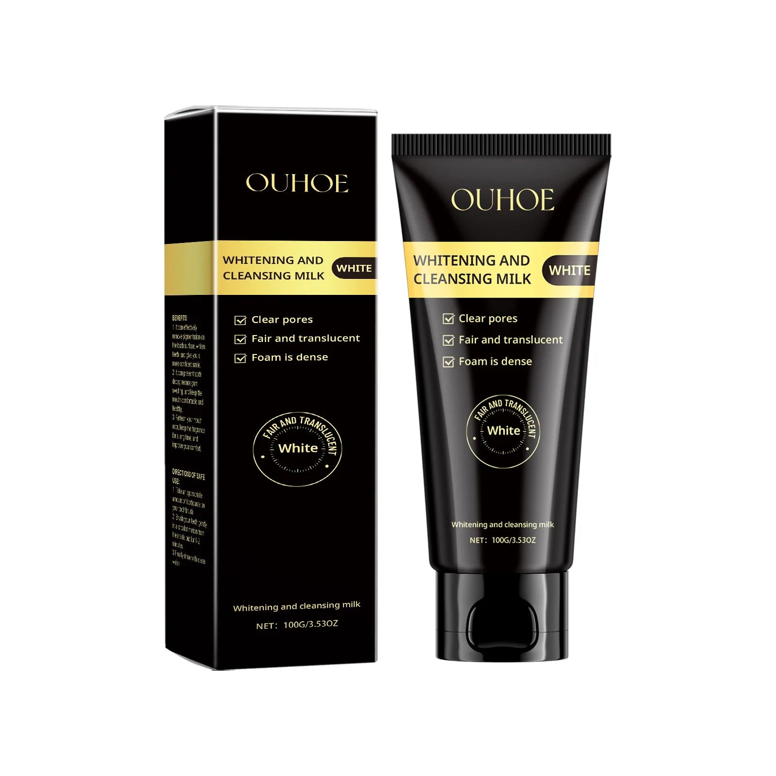 Nicotinamide Whitening Facial Cleanser Foaming Shrink Pores Deep Cleaning Oil Control Hydrating Brightening Face Wash Cleanser