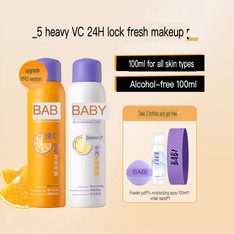 BABI Setting Spray For Oil Control, Vitamin C Long-lasting Setting Spray For Water Resistance And No Makeup Fading