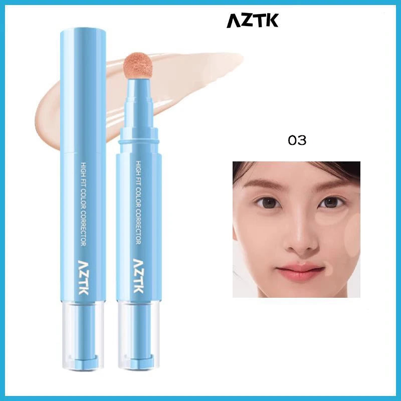 AZTK High Fit Color Corrector Liquid Concealer Pen Highlighter Stick Brightener Contouring Moisturizing Lightweight Powder Cream