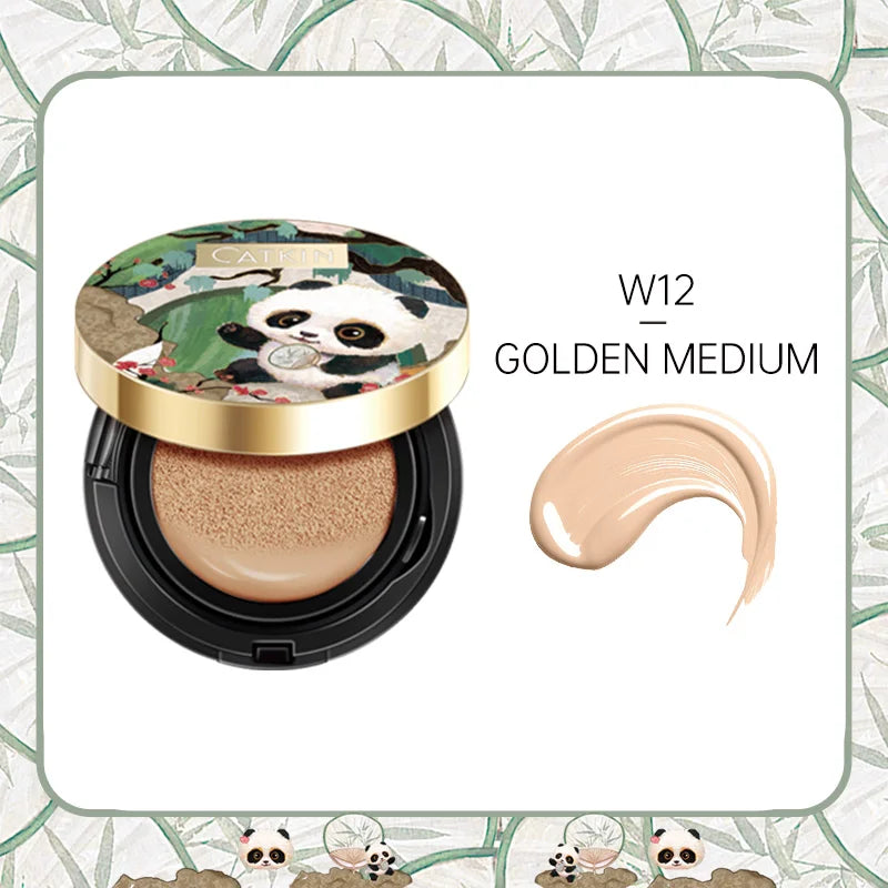 CATKIN Makeup Panda Land Full Coverage Cushion Foundation Breathable Hydrating Nourishing Poreless Foundation for Sensitive skin