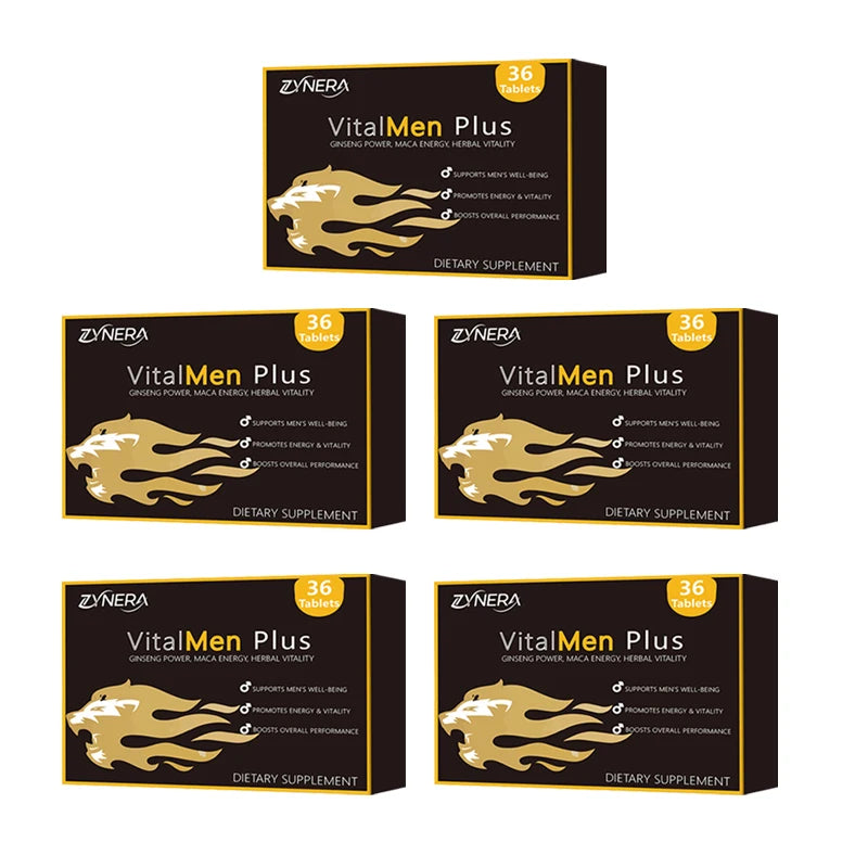 ZYNERA Natural Ashwagandha Man Power Tablets Male Enhancing Supplement Support Energy Strength Stamina Performance Ginseng Pills