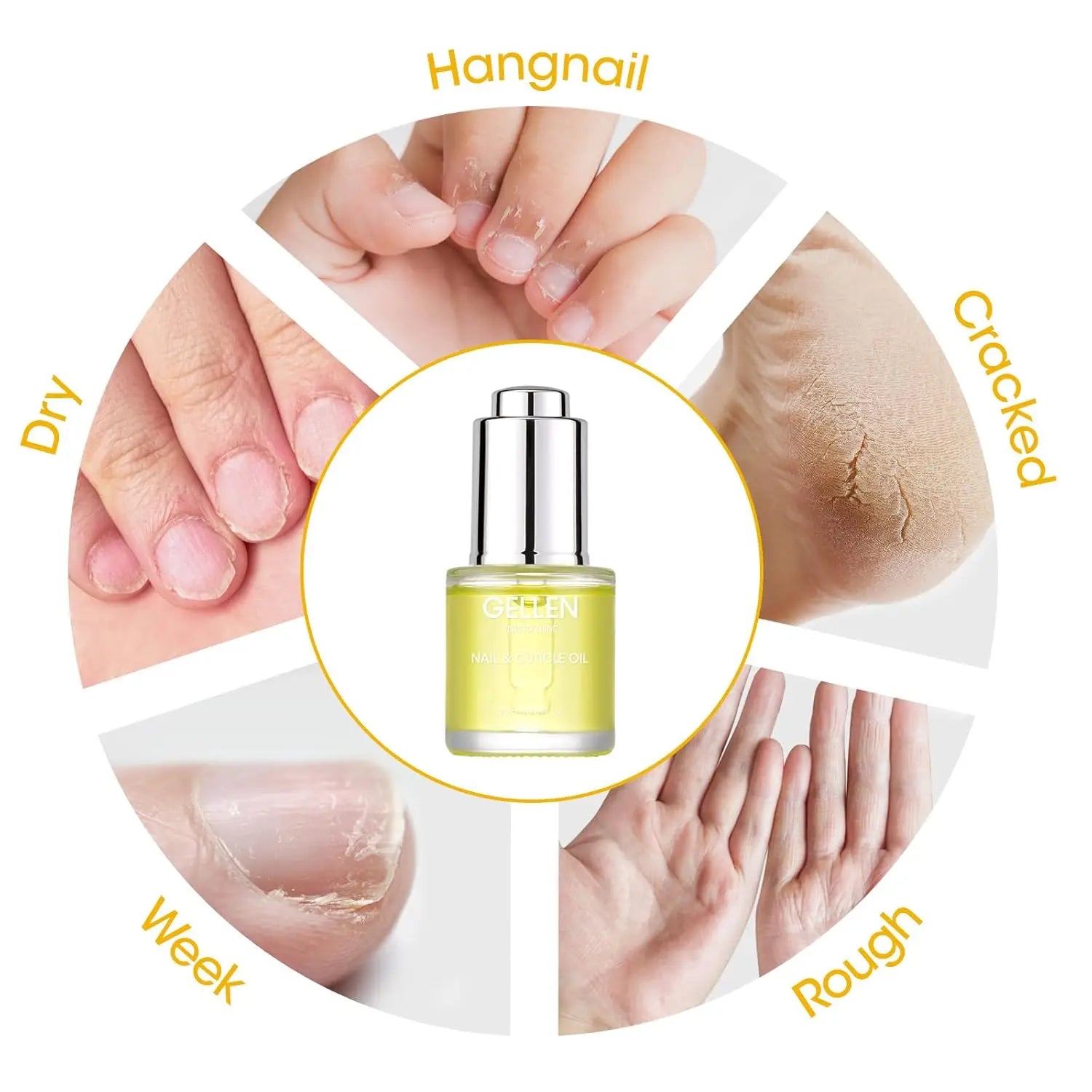 Keratin Vitamin E Nail Strengthening Serum Organic Cuticle Moisturizing Oil for Dry Fragile Nails Hydrating Manicure Supplies