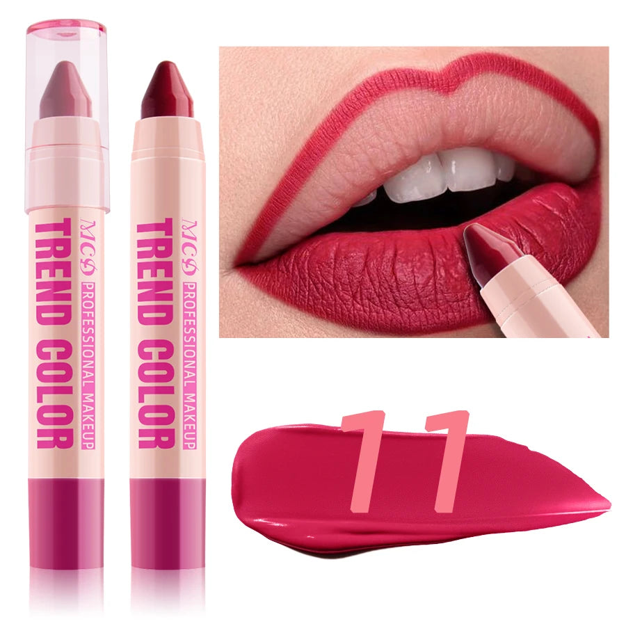 Moisturizing 12 Color Lipliner Pen Waterproof Plumping Stain Lipstick Natural Nude Pink Lip Liner Outline Lips Contour Makeup Fo