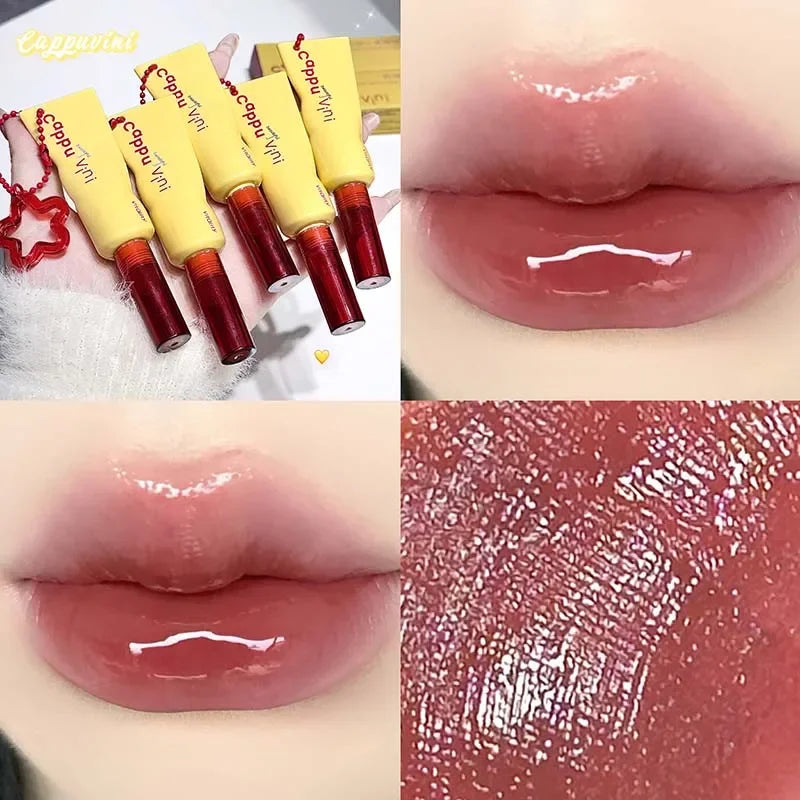 Mirror Water Liquid Lipstick Crystal Jelly Lip Gloss Moisturizing Sexy Lip Plumper Lip Tint Makeup Long Lasting Korean Cosmetics