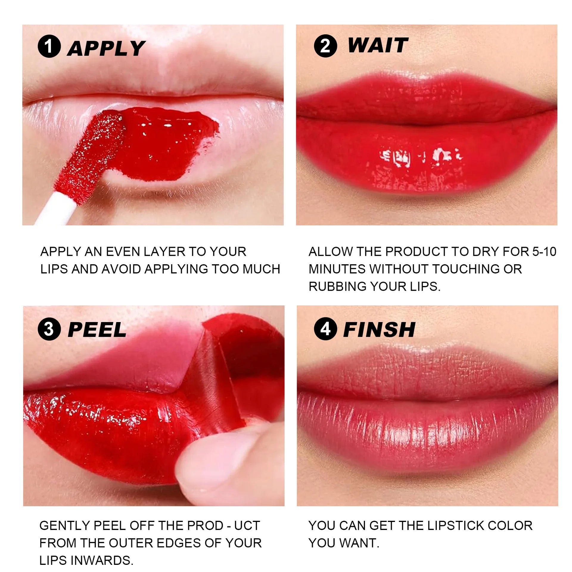 6 Colors Tear-Off Liquid Lipstick Matte Lip Tint Peel Off Lip Glaze Waterproof Long Lasting Makeup Sexy Red Lip Gloss Cosmetics