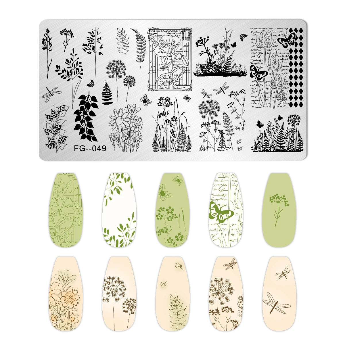 Cartoon Bear Nail Stamping Plates Fruit ice cream cake Floral Flower Leaf  Printing Stencil Nail Stamp Templates Nail Art Tools