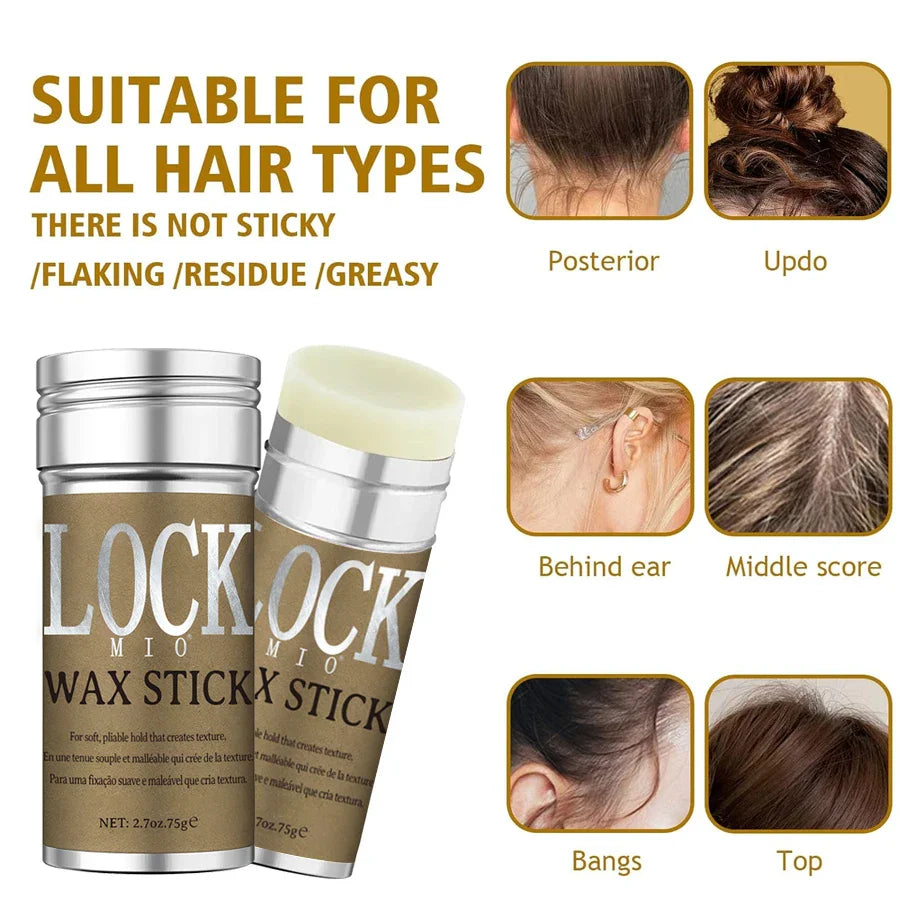 LOCKMIO Hair Wax Stick for Women and Kids Long Lasting Hold Pomade Control Broken Frizz Flyaway Styling Wax for Natural Wigs