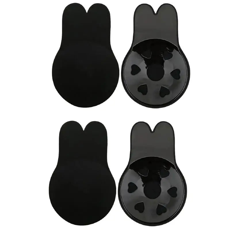 1/2Pairs Women Bras Self Adhesive Silicone Strapless Invisible Bra Reusable Sticky Breast Lift Tape Rabbit Nipple Cover Bra Pads