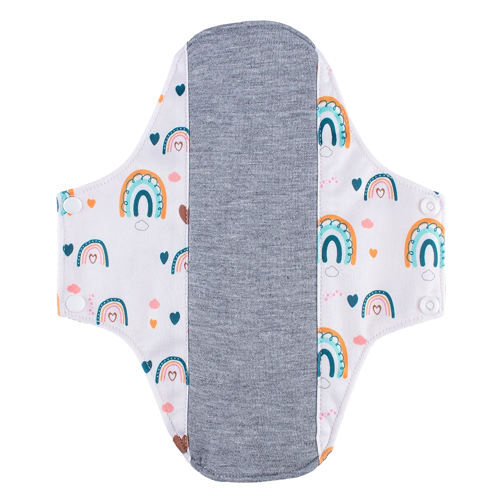 AIO Washable Cotton Printed Panty Liner Regular Flow Menstrual Pads Graphene Cloth Tampons Urinary Incontinence Sanitary Pads